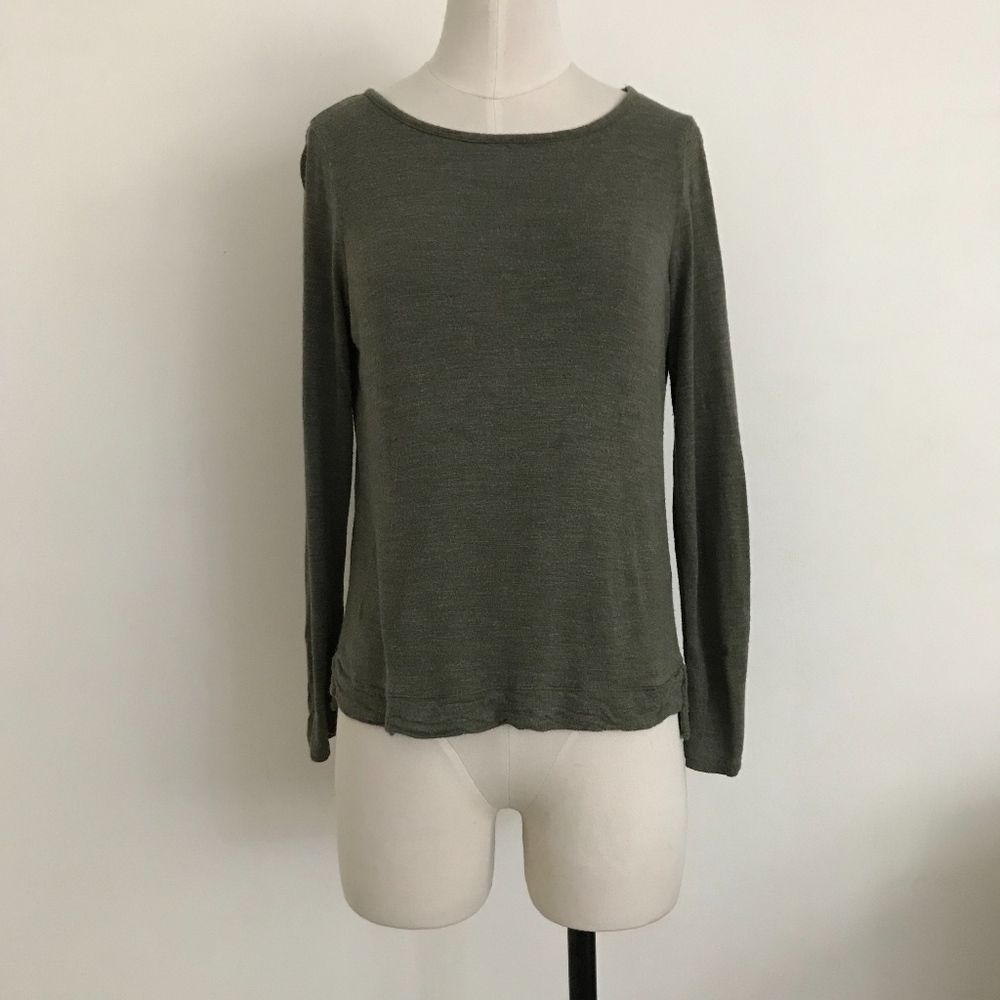 Madewell Long Sleeve Forest Green Shirt